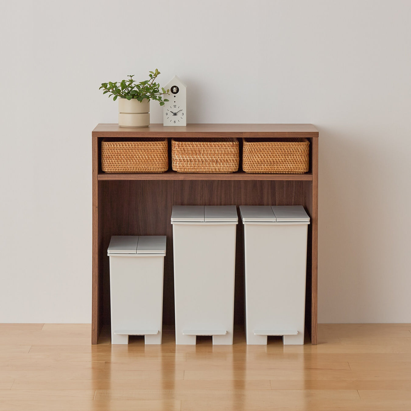 Polypropylene Pedal Dust Bin with Double-Hinged Lid - 35.1 L MUJI