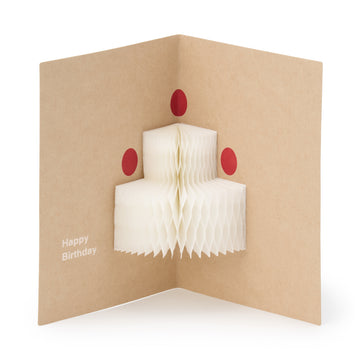 Honeycomb Paper Pop-Up Card - Cake MUJI