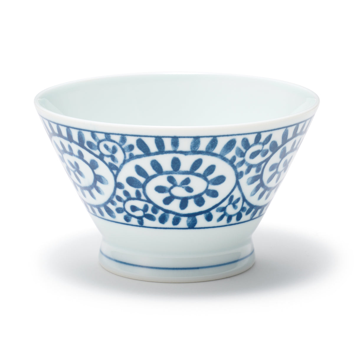 Pattern Muji Hasami Ware Rice Bowl - Arabesque Pattern - Large | Japanese Tableware ...