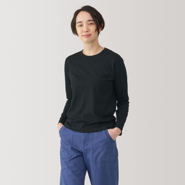 Women's Jersey Crew Neck Long Sleeve T-Shirt MUJI
