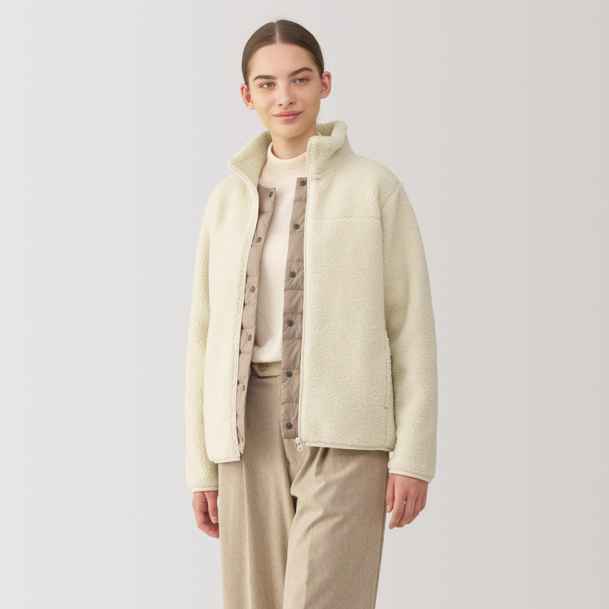 good heller BOA FLEECE JACKET Mサイズ Women's Boa Fleece Jacket | Fall Outerwear | MUJI Canada