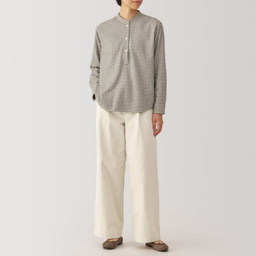 Women's Slub Yarn Chino Darted Wide Pants MUJI