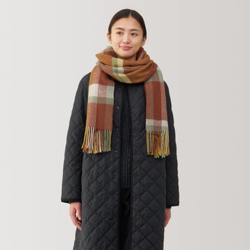 Wool Blanket Patterned Stole MUJI