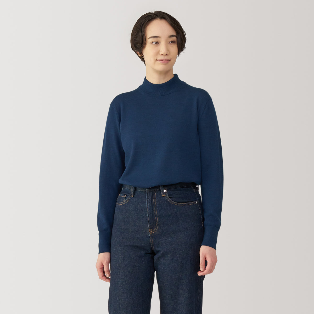 Women's Washable High-Gauge Turtleneck Sweater | Fall Knitwear | MUJI Canada