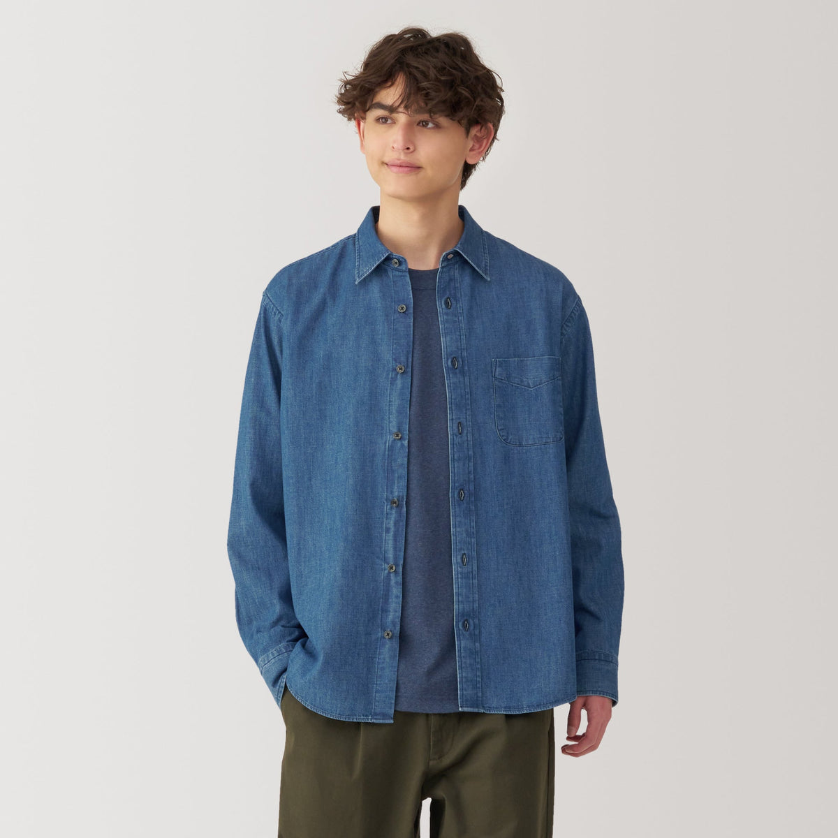 Men's Denim Shirt | Men's Casual Shirts | MUJI Canada