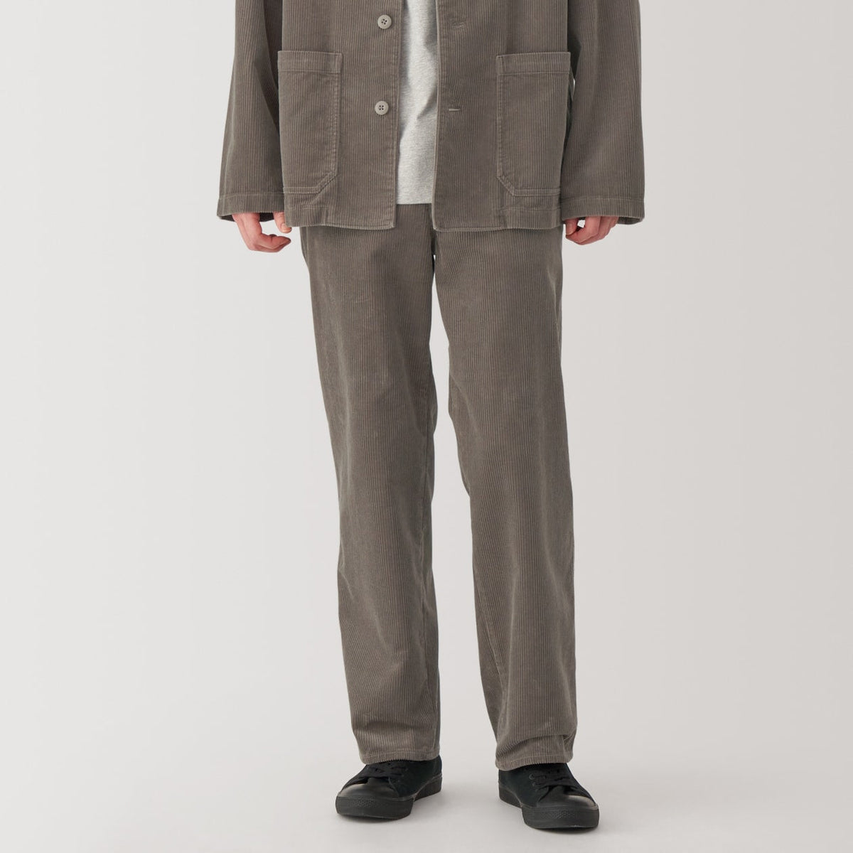 Men's Kapok Blend Wide Leg Corduroy Pants | Men's Bottoms | MUJI