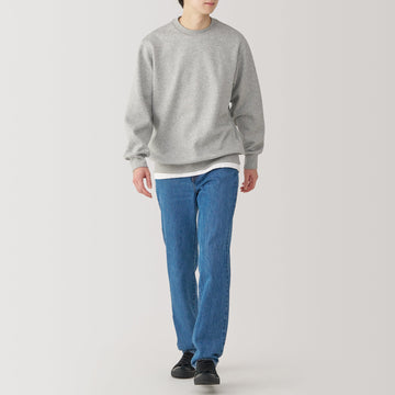 Men's Kapok Blend Straight Denim Trousers MUJI
