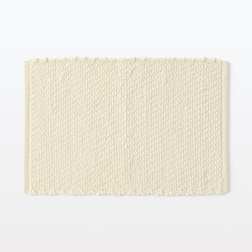 Wool Cotton Floor Mat - W40 x L60 cm Ivory MUJI