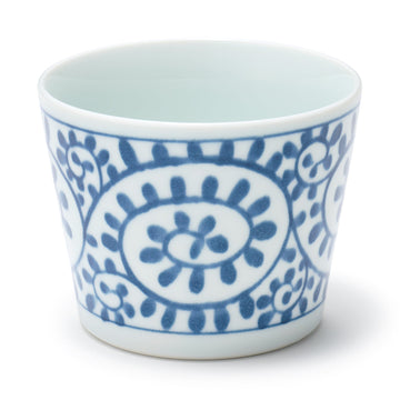 Hasami Ware Soup Cup - Arabesque Pattern MUJI