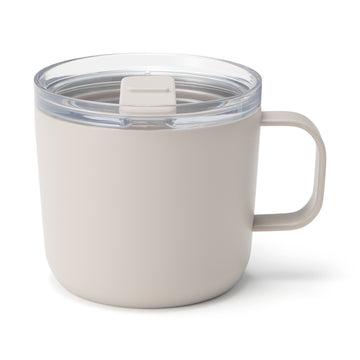 Insulated Travel Mug with Measurements 250 ml - Grey Beige MUJI