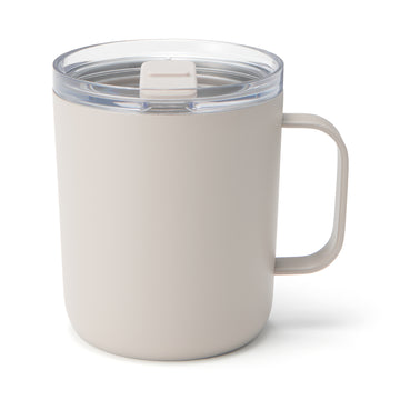 Insulated Travel Mug with Measurements 400 ml - Grey Beige MUJI