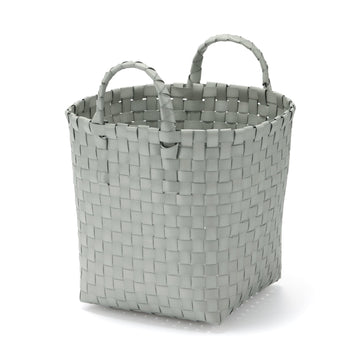 Recycled Polypropylene Strap Weave Basket - Grey - Small (Dia. 25 x H20 cm) MUJI
