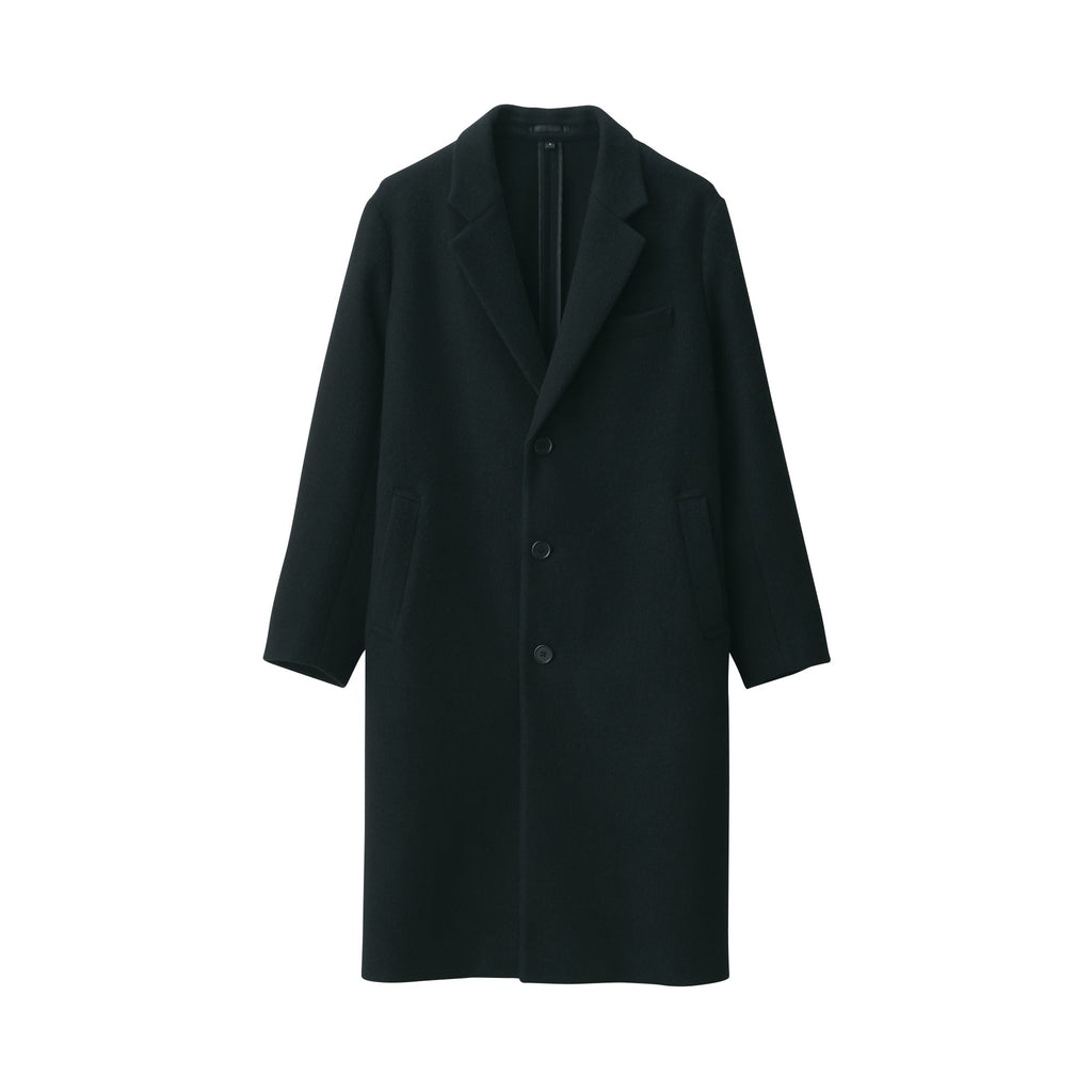 Men's Wool Blend Chester Coat | Fall Outerwear | MUJI Canada