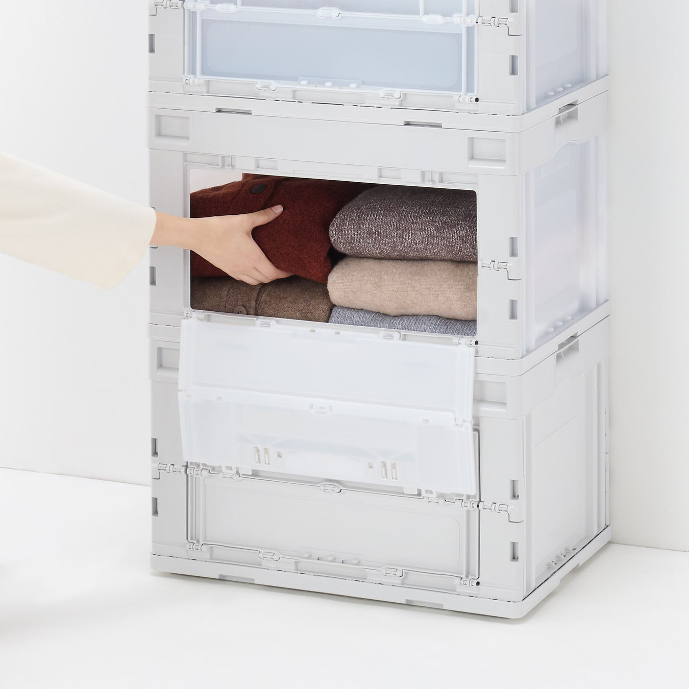 Polypropylene Translucent Folding Crate (50 L) MUJI