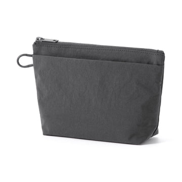 Wrinkled Nylon Gusset Pouch - Medium Dark Grey MUJI