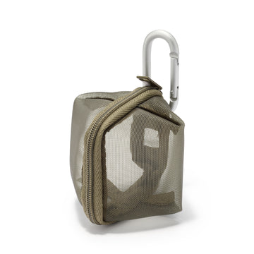 Nylon Mesh Compact Pouch Khaki MUJI
