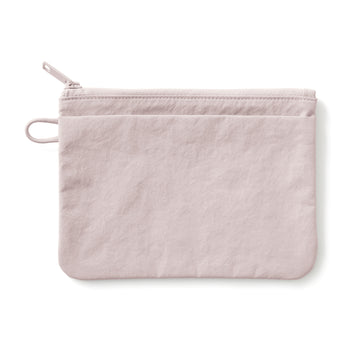 Wrinkled Nylon Flat Pouch - Medium Pink MUJI