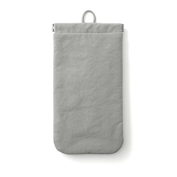 Wrinkled Nylon Self-Closing Flat Pouch - Medium Grey MUJI