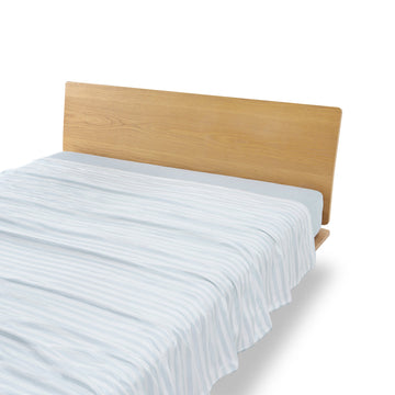 Cool and Soft Double Sided Woven Blanket Blue MUJI