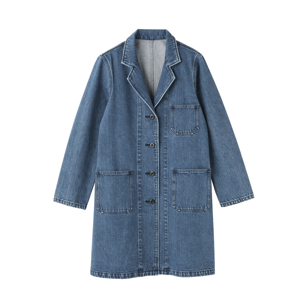 Kapok Blend Denim Coat | Women's Sustainable Fashion | MUJI Canada