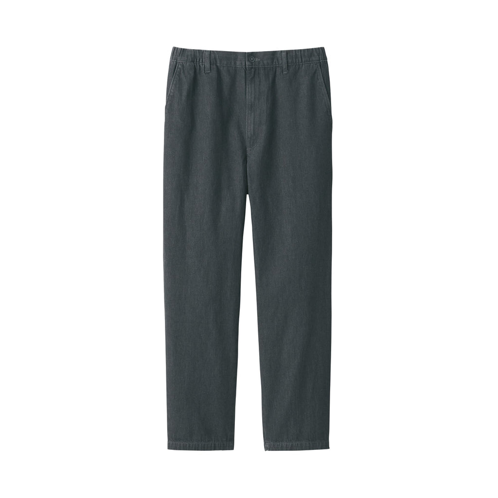 Men's Washed Denim Easy Pants - Black | Men's Jeans | MUJI