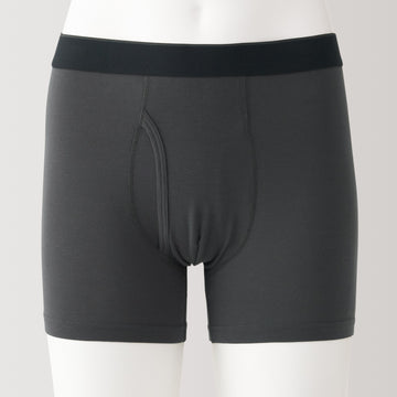 Men's Lyocell Blend Front Open Boxer Briefs MUJI