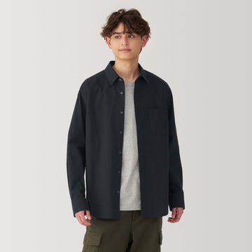 Men's Washed Broadcloth Long Sleeve Shirt MUJI