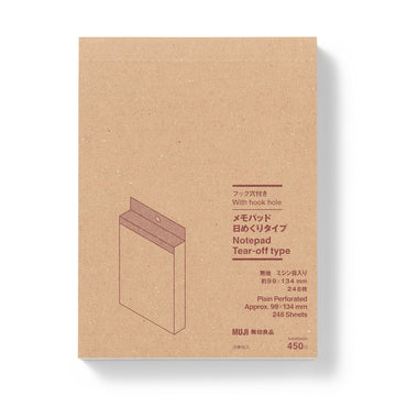Hanging Tear-Off Notepad (W9.9 x L13.4 cm) MUJI