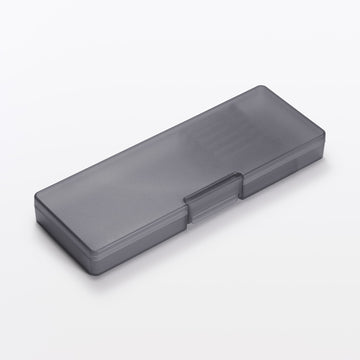 Polypropylene Pencil Case with Detachable Divider - Dark Grey MUJI