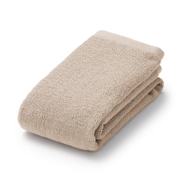 Twin Pile Face Towel with Loop Pink Beige MUJI