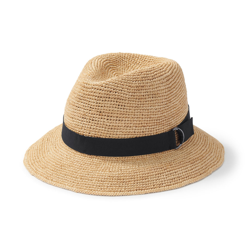 Raffia Foldable Fedora Hat | Travel Sun Protection Hats | MUJI Canada