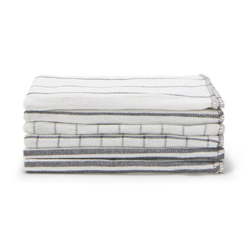 Indian Cotton Kitchen Cloths - Charcoal Grey (6 Pack) MUJI