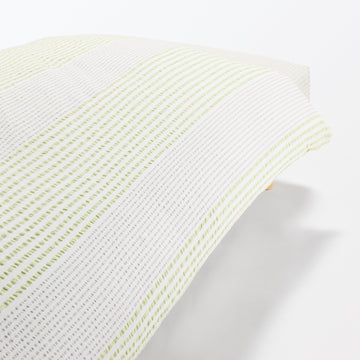 Seersucker Striped Duvet Cover Green Stripe MUJI