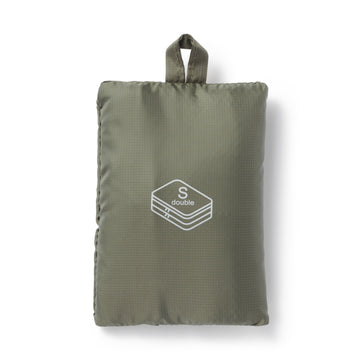 Polyester Gusset Case Double - Small Khaki MUJI