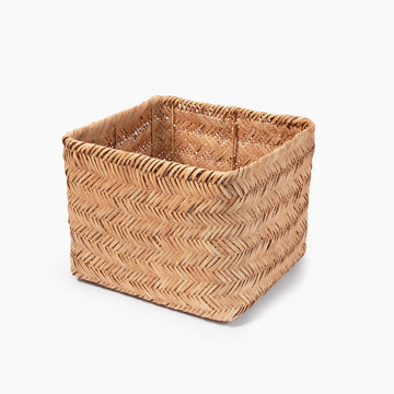 Rattan Rectangular Basket - Small (W36 x D33 x H28 cm) MUJI