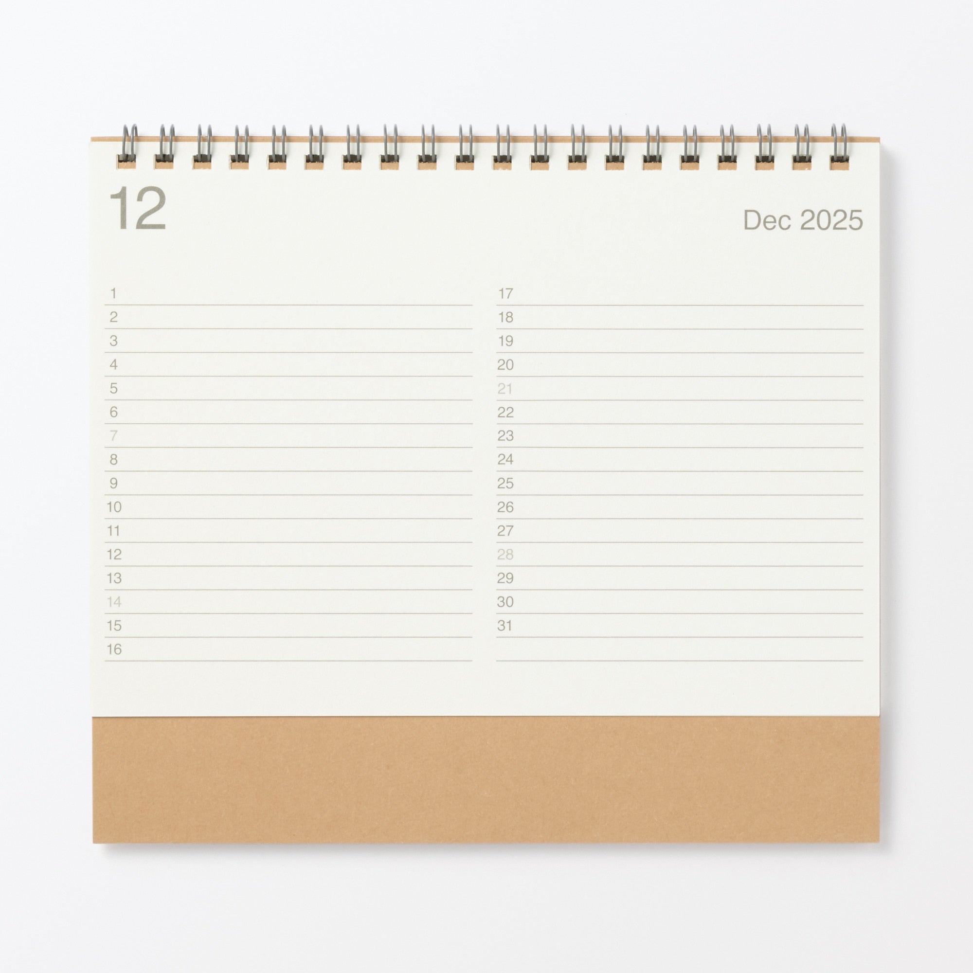 2026 Bagasse Paper Desktop Calendar - Medium