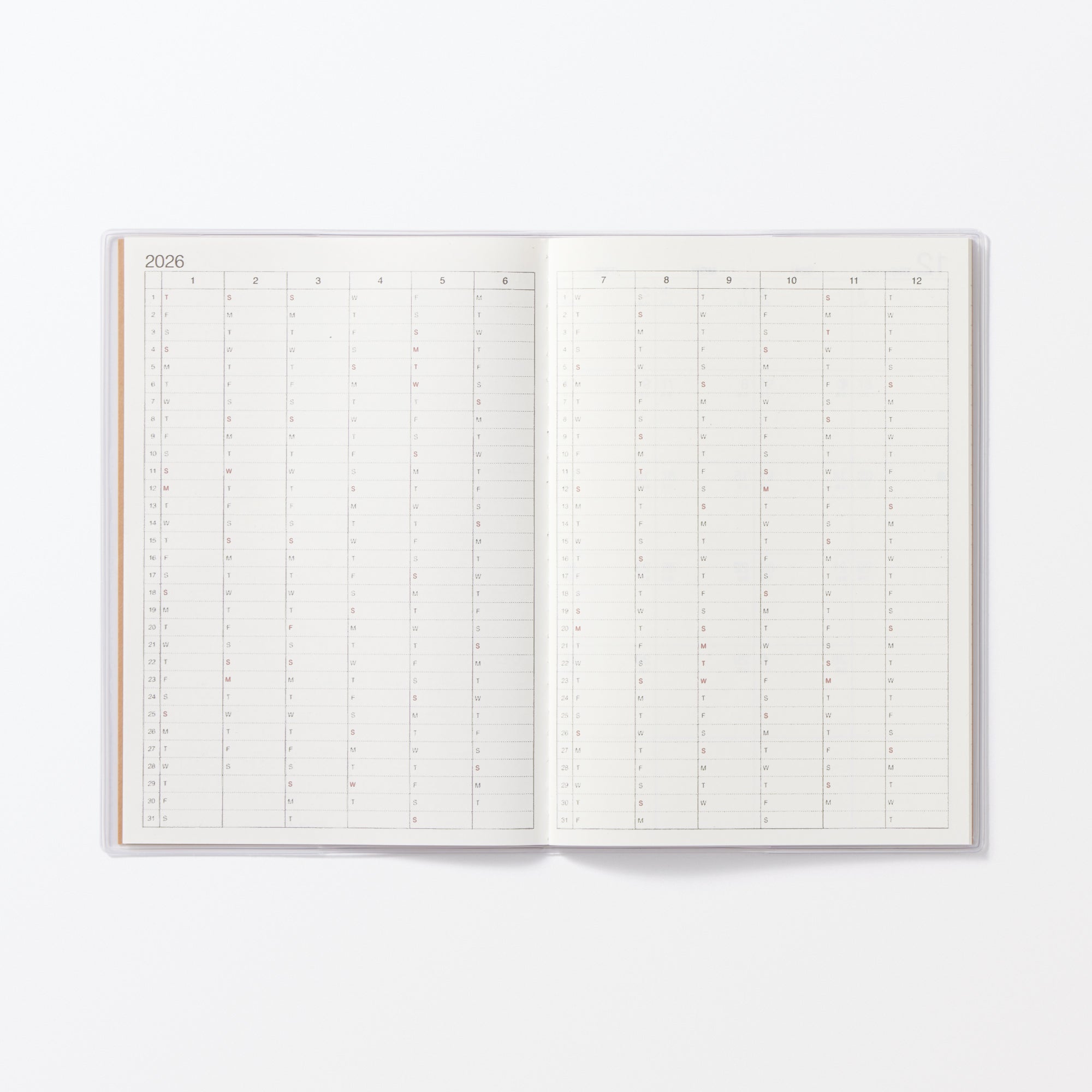 B6 Monthly Planner From Dec. 2025 - Sun. Start