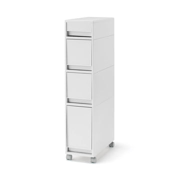 Polypropylene Stocker with Caster #2 - White Grey (4 Tier) MUJI