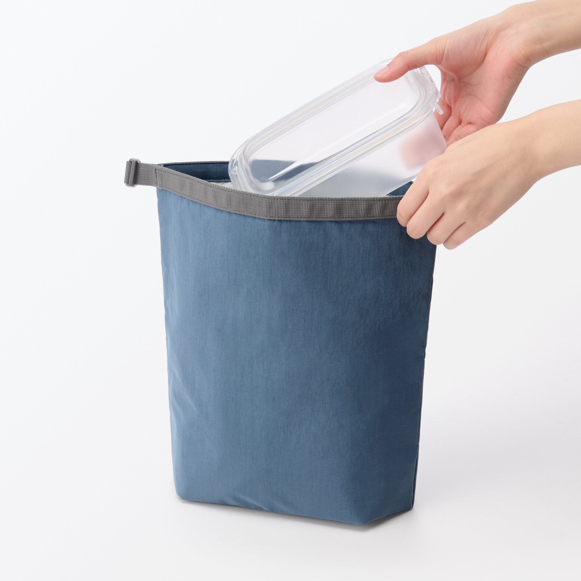 Adjustable Roll-Top Lunch Bag Smoky Blue - Large