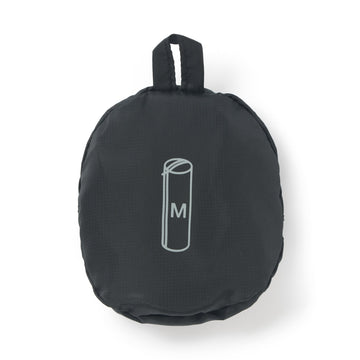 Polyester Gusset Case Cylindrical - Medium Black MUJI