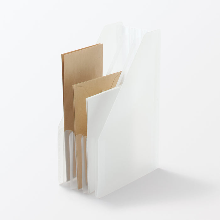 Polypropylene Expanding Stand File Box - A5 3 pockets | MUJI Canada
