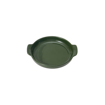 Stoneware Plate (Dia. 12.8 cm) - Dark Green MUJI