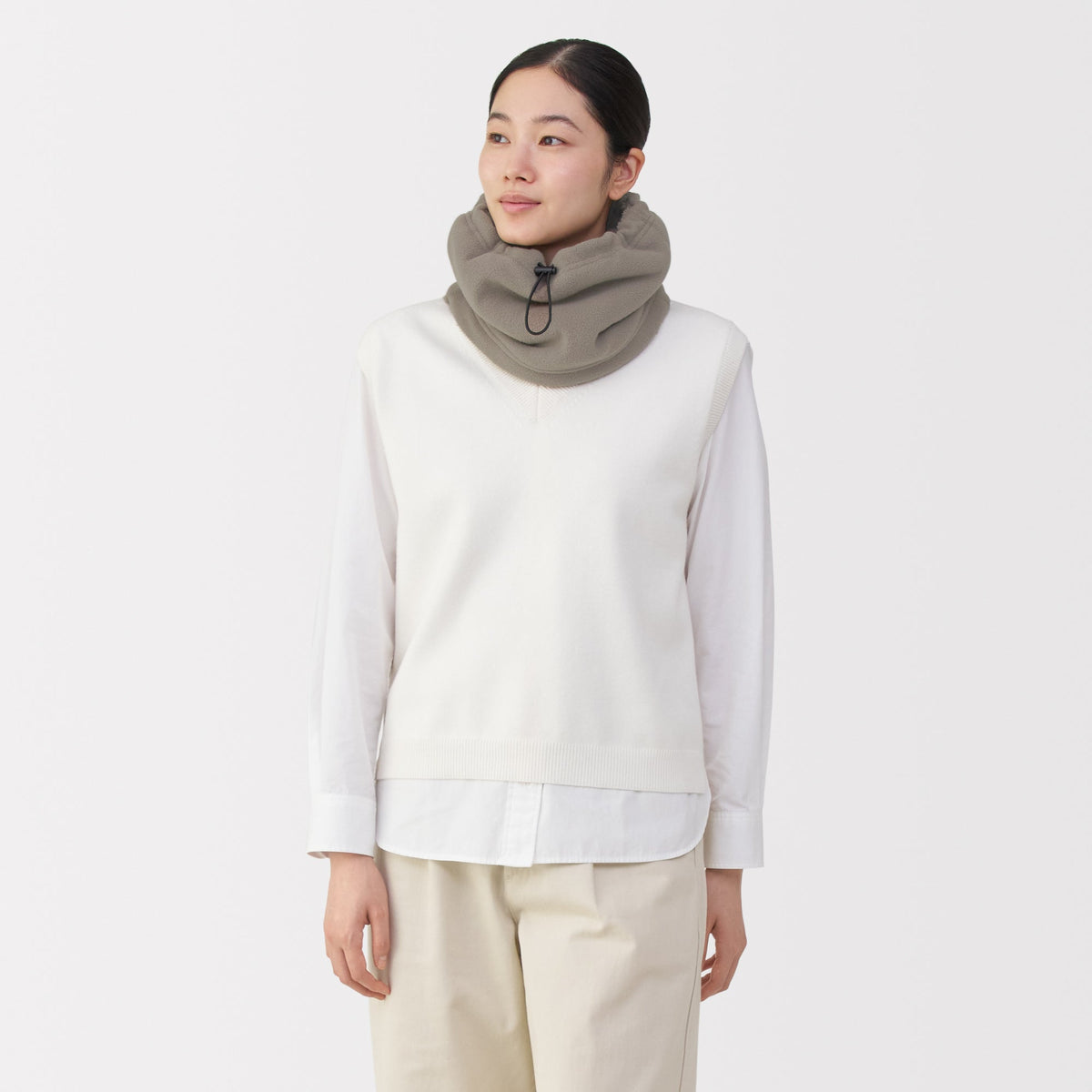 Boa Fleece Lined Neck Warmer | Neck Gaiters | MUJI Canada