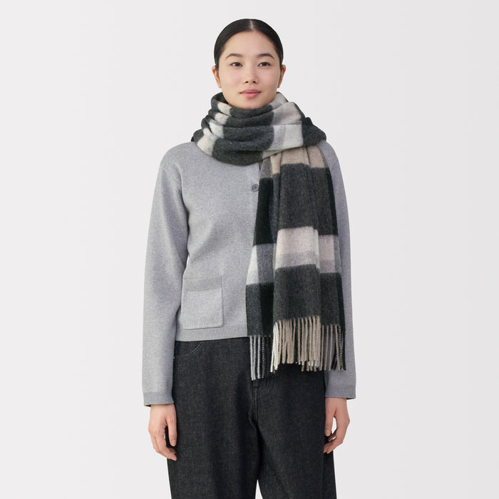 Fluffy Wool Blanket Stole | Winter Accessories | MUJI Canada