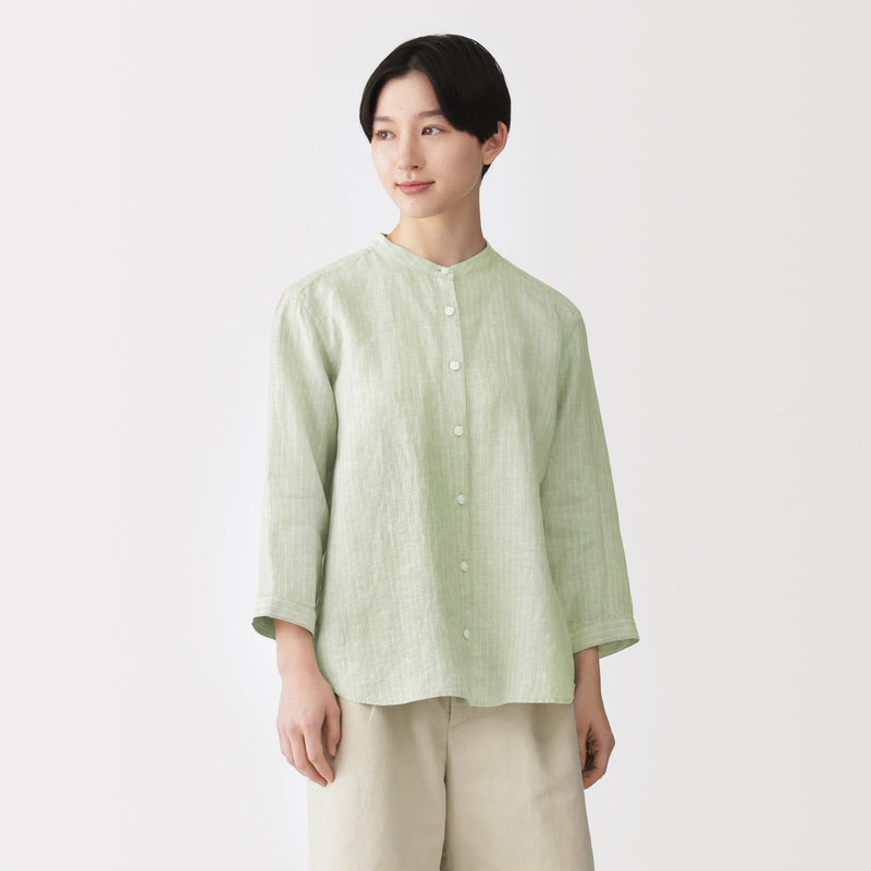 Linen 3/4 Sleeve Blouse MUJI