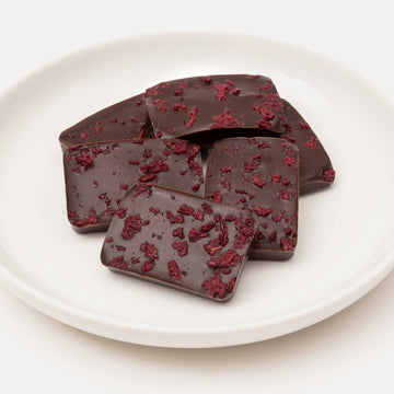 Dark Chocolate with Raspberry and Passion Fruit Filling MUJI