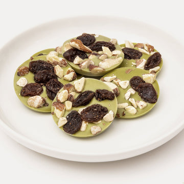 White Chocolate with Matcha, Almonds & Raisins MUJI