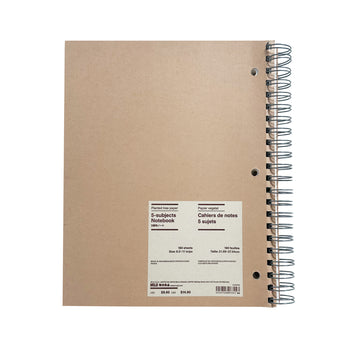 #WK30 YL - Planted Tree Paper 5-Subjects Notebook NA02FF6S MUJI