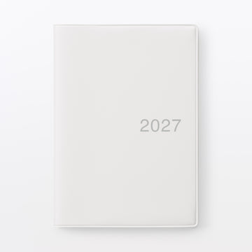 A6 Monthly Planner From Dec. 2026 - White Grey MUJI