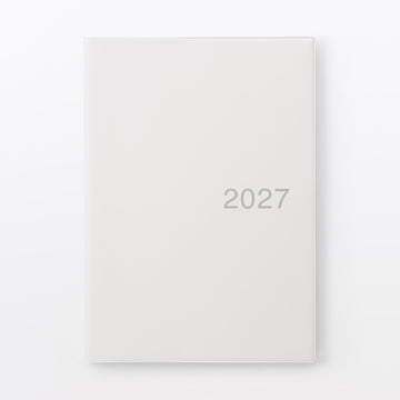B5 Monthly/Weekly Planner From Dec. 2026 - Mon. Start White Grey MUJI